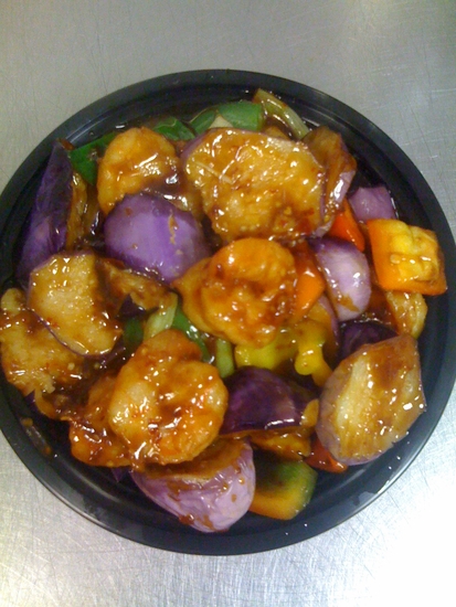 Shrimp with Eggplant (spicy)